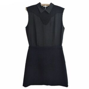 Bimba Y Lola Black Zip Collar Dress sleeveless, size:S